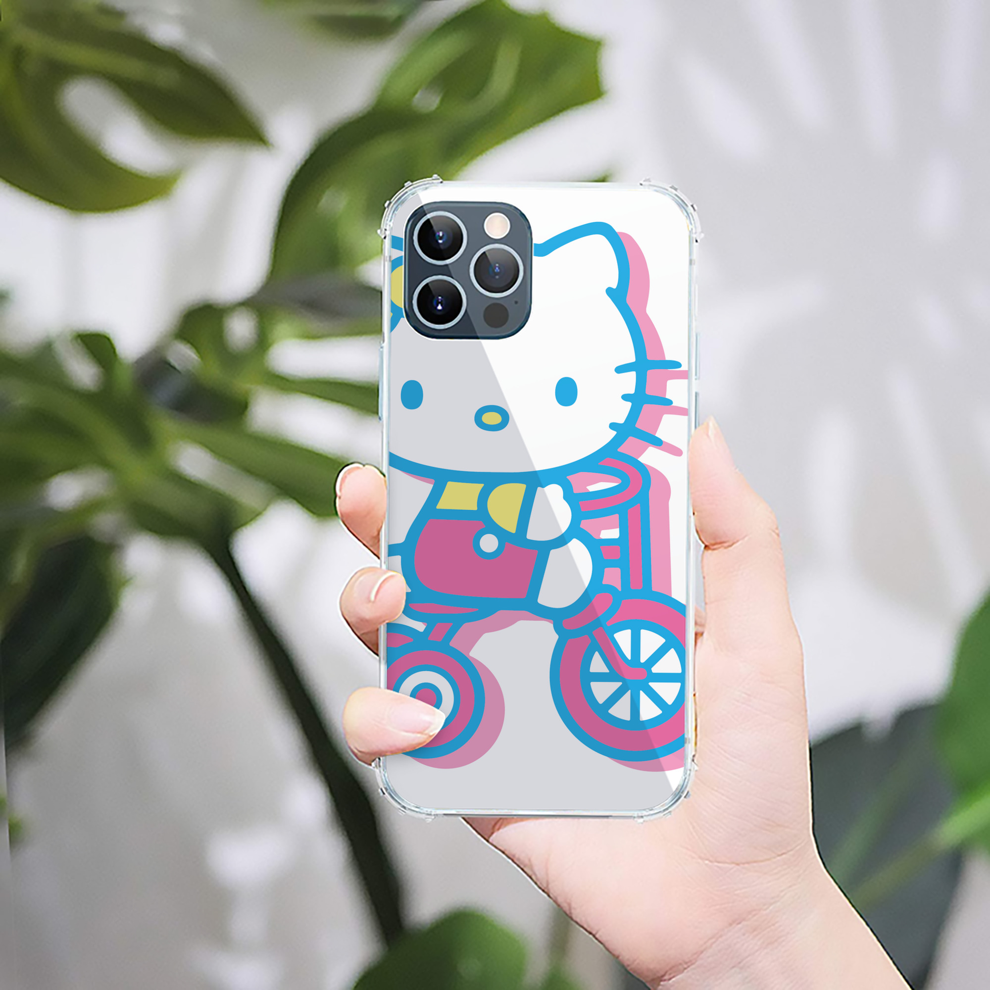 （画像用） Hello Kitty ハローキティ 【iPhone 12シリーズ対応】透明スマホケース（クリアソフトケース）